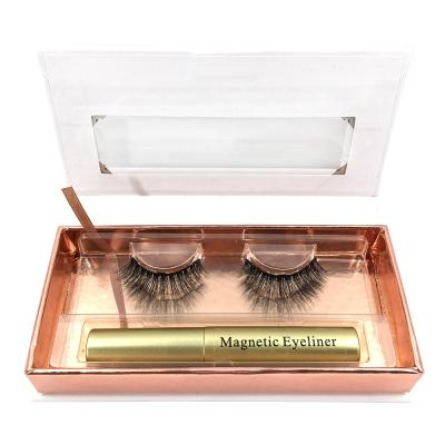 China Chemical Fiber Charm Beauty Competitive Price Wholesale Private Label One Set Magnetic Eyelashes for sale