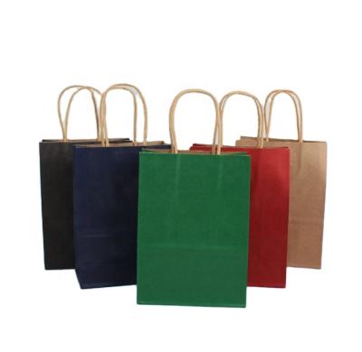 China Recyclable Cheap Price Clothing Kraft Paper Shopping Paper Bag With Logo Print for sale