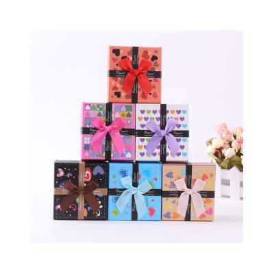 China Recyclable In Stock Gift Jewelry Package Recyclable Eco - Friendly Paper Boxes With Bow - knot for sale