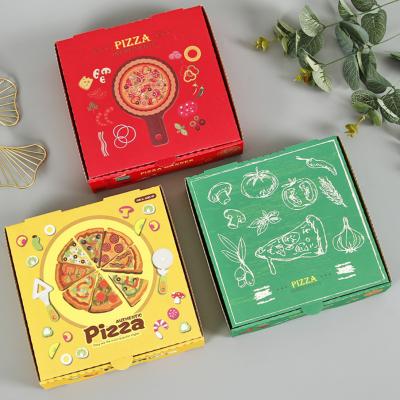 China Recyclable High Quality Screen Printing Recyclable Corrugated Pizza Paper Packaging Paper Box For Food for sale