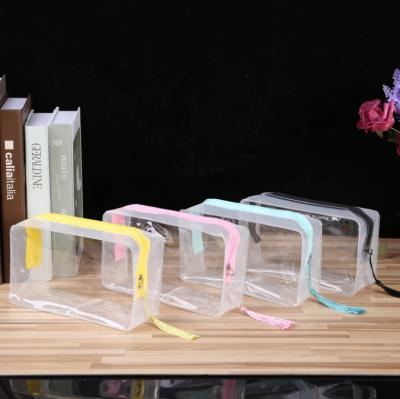 China Light weight hot sale PVC zipper clear transparent cosmetic bag, PVC makeup bags with zipper, PVC ziplock bag for sale