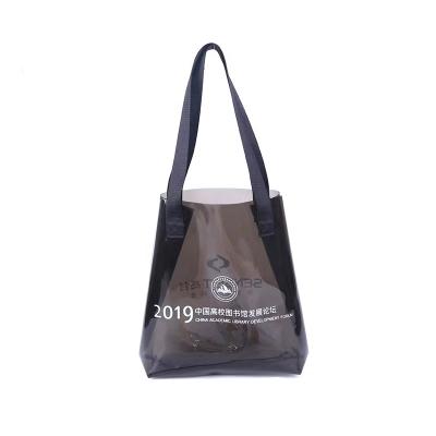 China Wholesale Price Black Lightweight Waterproof Shopping Bag PVC Eco - Friendly Portable Shopping Bag for sale