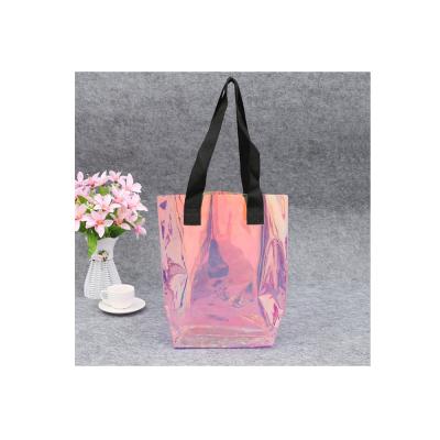 China Lightweight New Products High Quality Custom Shopping Bags PVC Bags Transparent Women's Tote Bags With Custom Printed Logo for sale