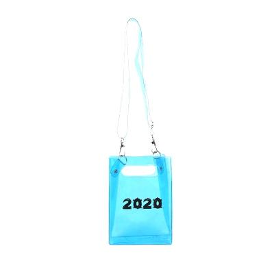 China High Quality Light Weight PVC Eco-Friendly Portable Traveling Blue Shopping Bag Gift Bag Waterproof Tote Bag for sale