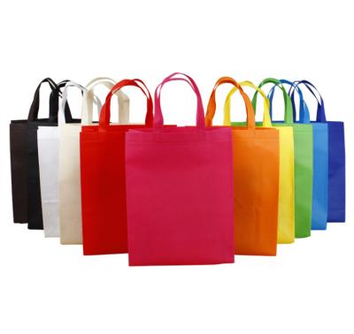 China Logo Print Foldable Bag Degradable Heavy Duty Custom Grocery Nonwoven Bag With Handle for sale