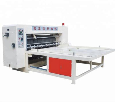 China Semi Automatic Beverage Feeder Corrugated Paper Chain Rotary Die Cutting Machine With Slotting Ring for sale