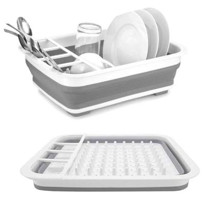 China Large Food Grade Silicone Dish Rack Viable Wholesale Dish, New Design Kitchen Tools Collapsible Dish Rack for sale