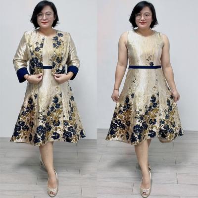 China Hot Selling Breathable Plus Size American Luxury Women Dress Elegant Church Dress Suit for sale