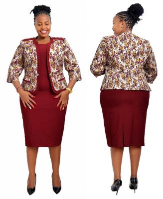 China Quality turkey anti-static women outfits flora two piece set african women costume dress maxi dress plus size women church costume for sale