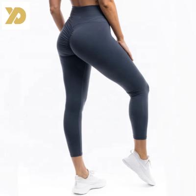 China Latest Design Breathable Women Yoga Pants Gaiters High Waisted Strong Support Hangs Yoga Pants For Sports for sale