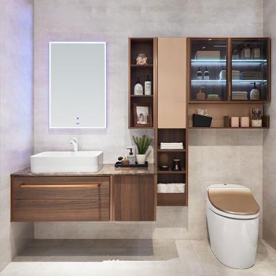 China Modern Design Wooden Bathroom Vanity Table Set Bathroom Vanity Cabinet and Bath Vanity Set for sale