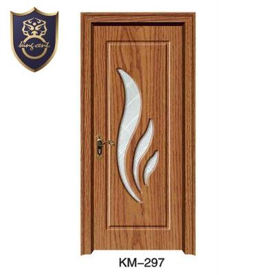 China China Supplier PVC Tempered Glass Waterproof Interior Door Wooden French Doors for sale