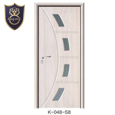 China China Modern Design Waterproof Wooden Door Bathroom Plastic PVC Interior Door for sale