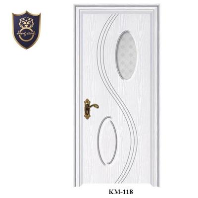 China Latest Hot Selling MDF Modern PVC Door Simple Style Wooden Door for sale