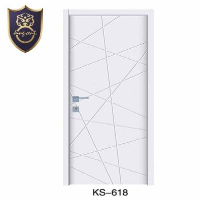 China Modern Home Modern Entry Hotel Swing Wooden Doors Designs Interior Bedroom White Color Front Doors For Modern Homes for sale