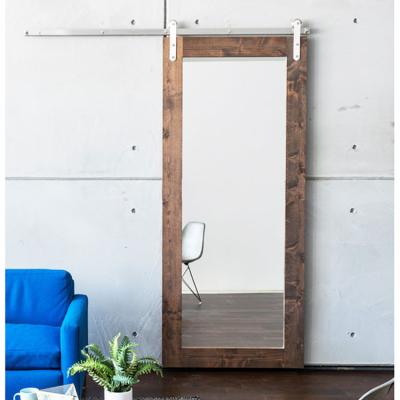 China American Hot Selling Solid Wood Sliding Doors Mirror Sliding Door Mirror Interior Wood Interior Fit Barn Door for sale