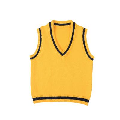 China Yellow Multicolor Custom Kids Cotton Tank Tops Sleeveless School Uniform 5-16 Years for sale