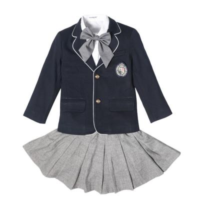 China Regular Length Woven Gray Dress School Uniform Cute Formal Bright Color Stability School Uniform for sale