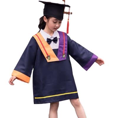 China School High Fashion Black Ribbon Kindergarten Primary School Kids Preschool Graduation Dress for sale