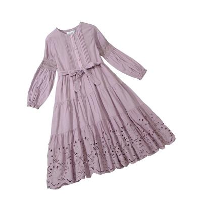 China Washable Solid Color Kids Dresses Baby Girl Summer Cheap Dresses 6 To 14 Years for sale