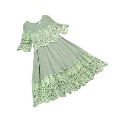 China 2021 Medium Washable Embroidered Dress Girls Cotton Party Wear Dresses For Girls for sale