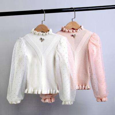 China Anti-wrinkle Winter Sweater Designer Blouse Korea Style Drop Custom Knitted Blouses for sale