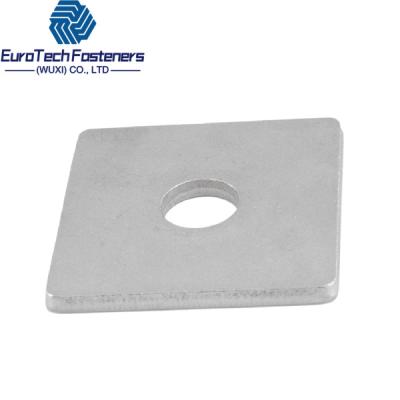 China DIN436 M24 Large Square Flat Washers With Round Hole Rectangular Shape for sale