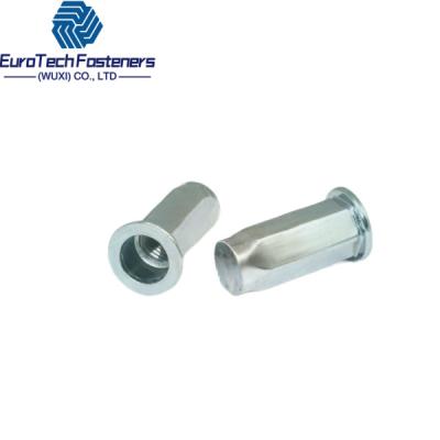 Китай M4 M6 Hex Blind Rivet Nut Flat Head Open Rivet Nut Full Hex Closed End Нержавеющая сталь продается