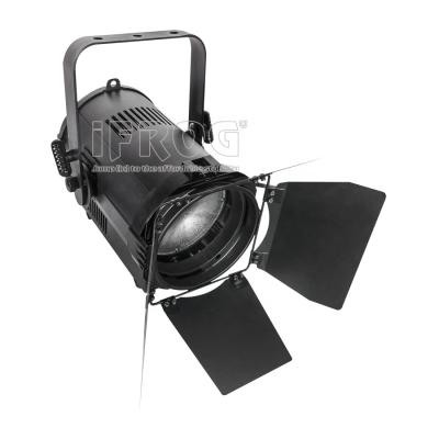 China Indoor Use 100 Watt Spot Fresnel Aluminum Housing White Led Light With 25-65 Degree Auto Zoom for sale