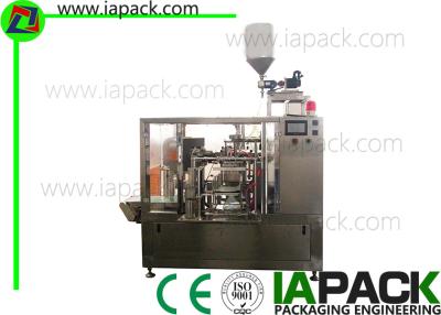 China Liquid Premade Pouch Packing Machine Rotary With Paste Filler for sale