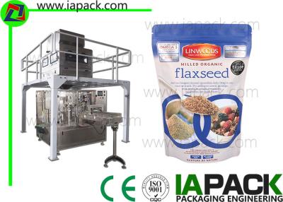 China Flaxseed Zipper Premade Pouch Filling Machine Including Linear Scale for sale