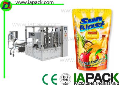 China Rotary Fruit Juice Packaging Machine Liquid Filling Energy Saving for sale