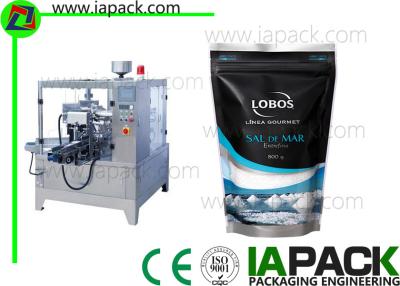 China Salt Doypack Premade Pouch Packing Machine With Volumetric Cup for sale