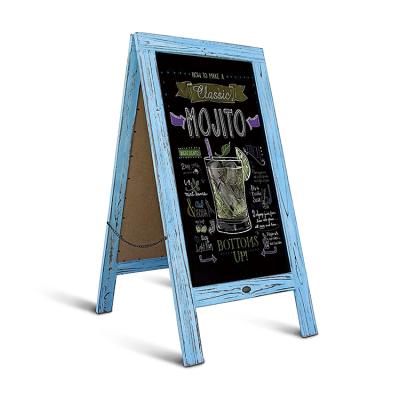 China Eco-Friendly Modern Custom Wedding Advertising Double Sided Wooden Chalkboard Children's Blackboard for sale