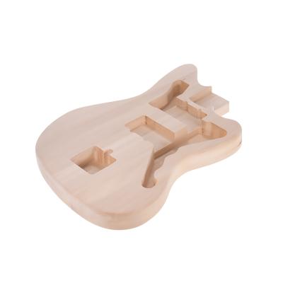 China Environmental Hot Selling Materials Electric Guitar Body DIY Unfinished Guitar Body Empty Wooden Guitar Stand for sale