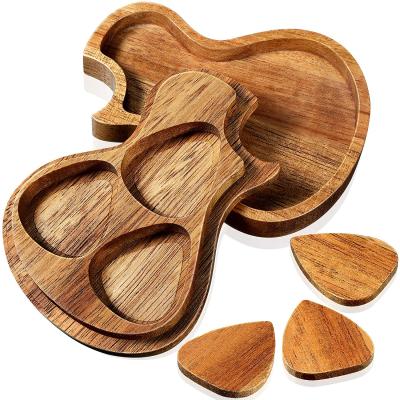 China Wooden Box Environmental Rack Pick Guitar Materials Collector 3 Pieces Picks Guitar Wooden Box Wooden Rack for sale