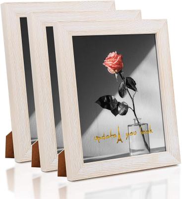 China Retro Country 8x10 Wood Picture Frame Set With Polished Glass , Farmhouse Distressed Solid Wood Picture Frame for sale