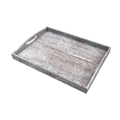 China Hot Selling Handmade Coffee Country Tray Wholesale Custom Wooden Tray Three Piece Set for sale