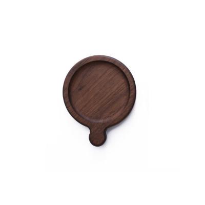 China Handmade hot sale luxury tea cup tray round wooden tray tray high quality wood mat for sale