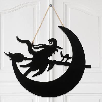 China China Hot Selling Custom Wooden Witch Halloween Decorations for sale