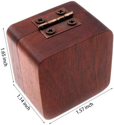 China Eco-Friendly Wooden Guitar Pick Box Clip Box Electric Guitar Accessories Storage Guitarist Musician Gifts, with 1 piece o for sale