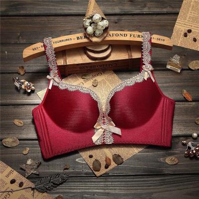 China QUICK DRY Lace Bra For Women A Since Lift Up Unlined Sexy Female Underwire C D Cup Comfort Mold Cup Underwear Bralette for sale