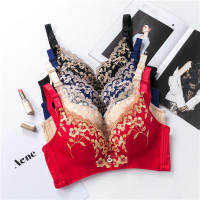 China QUICK DRY cotton sexy thin cup big lifting bra foreign trade plump ultra-thin lace plus size water bra nylon/simple dyed patchwork cotton for sale