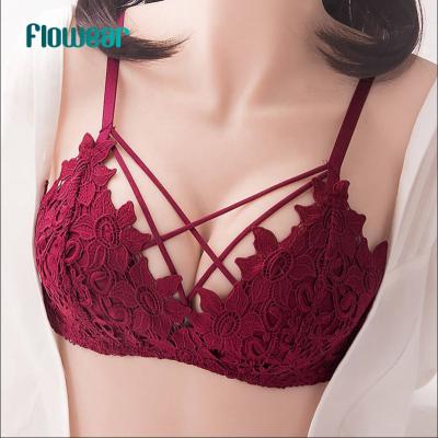 China Wholesale QUICK DRY Female Lace Bralette Wireless Push Up Seamless Bra 32 Size for sale