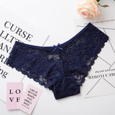 China Antibacterial Women Fashion Transparent Lingerie Underwear Lace Panties for sale