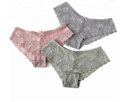 China Antibacterial Hot Selling Women Lace Up Underwear Thong Panties For Women for sale