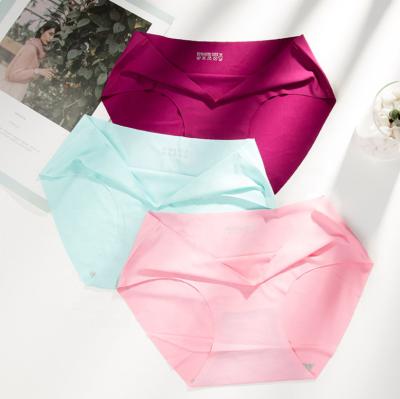 China Antibacterial Seamless Ice Silk One Piece Briefs Ladies Breathable Cheap Underwear for sale