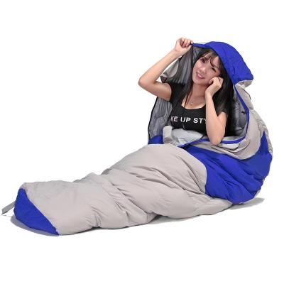 China Wholesale Mummy Style Outdoor Thermal Down Rise Sleeping Bag Waterproof For Camping for sale