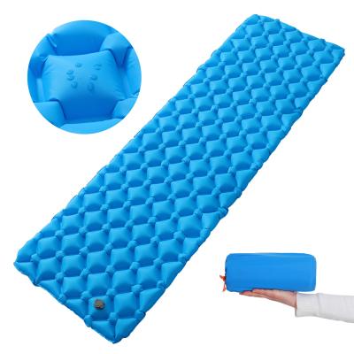 China Super Tpu 40D Nylon TPU Lightly Step On Inflatable Sleep Pad Air Pad Camping Sleep Pad for sale