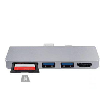 China Type C Enabled Devices 5 Port Multifunctional USB C HUB For Pro7 Outdoor Support 4K PD Charging USB 3.0 High Quality 5 In 1 Type C Usb Docking Station for sale